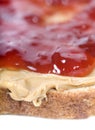 Peanut Butter and Jelly Sandwich Royalty Free Stock Photo