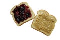 Peanut Butter and Jelly Sandwich - Isolated Royalty Free Stock Photo