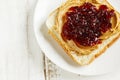 Peanut Butter and Jelly Sandwich Royalty Free Stock Photo