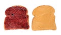 Peanut Butter Jelly Sandwich Slices Royalty Free Stock Photo