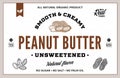 Peanut butter label and packaging design template Royalty Free Stock Photo