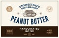 Peanut butter label and packaging design template Royalty Free Stock Photo