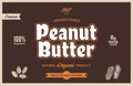 Peanut butter label and packaging design template Royalty Free Stock Photo