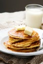 Peanut butter pancakes Royalty Free Stock Photo