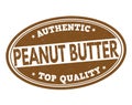 Peanut butter sign or stamp Royalty Free Stock Photo