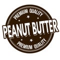 Peanut butter sign or stamp Royalty Free Stock Photo