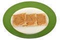 Peanut Butter Spread on Seeded Crackers Royalty Free Stock Photo