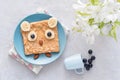 Peanut butter toast for kids Royalty Free Stock Photo