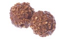 Peanut Coated Chocolate Balls Isolated