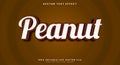 Peanut editable text effect template Royalty Free Stock Photo