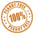 Peanut free rubber stamp Royalty Free Stock Photo