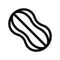 Peanut icon design in filled and outlined style