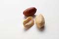 Peanut kernels isolated close-up. Royalty Free Stock Photo