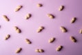 Peanut minimal pattern on purple background backdrop food nut texture