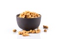 peanut nuts salt in bowl Royalty Free Stock Photo