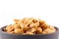 peanut nuts salt in bowl Royalty Free Stock Photo