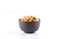 peanut nuts salt in bowl Royalty Free Stock Photo