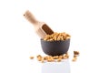 peanut nuts salt in bowl Royalty Free Stock Photo