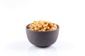 peanut nuts salt in bowl Royalty Free Stock Photo