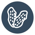 Peanut Outline bold Vector Icon which can be easily modified or Edited Royalty Free Stock Photo