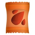 Peanut packet icon, cartoon style Royalty Free Stock Photo