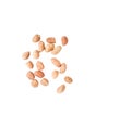 Peanut Seeds on white background. Fresh peanuts with high nutrition