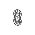 Peanut shell line icon