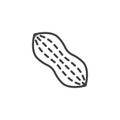 Peanut shell outline icon