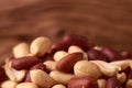 Peanut snacks nuts eating snacks red peanuts peanuts fried peanuts. concept of a good Friday rest Royalty Free Stock Photo