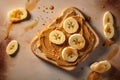 Peanut utter banana sandwich. Generative Ai