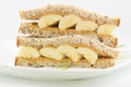 Peanutbutter and banana sandwich Royalty Free Stock Photo