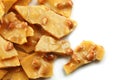 Peanute Brittle on White Royalty Free Stock Photo