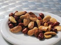 Peanuts and almonds