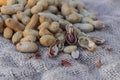 Peanuts, Arachis hypogaea Royalty Free Stock Photo