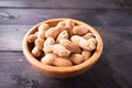 Peanuts in bowl Royalty Free Stock Photo