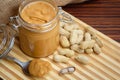 Peanuts butter and seeds Royalty Free Stock Photo