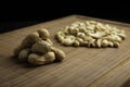 peanuts on cutting table Royalty Free Stock Photo