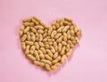 Peanuts forming a heart