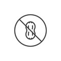 Peanuts free outline icon