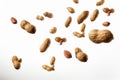 Peanuts isolated on white background Royalty Free Stock Photo