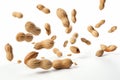 Peanuts isolated on white background Royalty Free Stock Photo