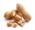 Peanuts isolated from white background