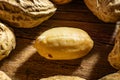 Peanuts macro close up healthy concept background Royalty Free Stock Photo