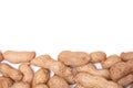Peanuts in a peel on a white background isolate Royalty Free Stock Photo