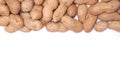 Peanuts in a peel on a white background isolate Royalty Free Stock Photo