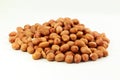 Peanuts peeled in white background Royalty Free Stock Photo