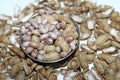 Peanuts seed placed on Peanuts Royalty Free Stock Photo