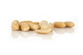 Peanuts with shell on a white background