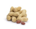 Peanuts on white background Royalty Free Stock Photo