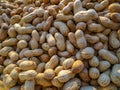 Peanuts. World`s abundance. Fruits and vegetables market in the Chinese district in Ne York, United States of America. Royalty Free Stock Photo